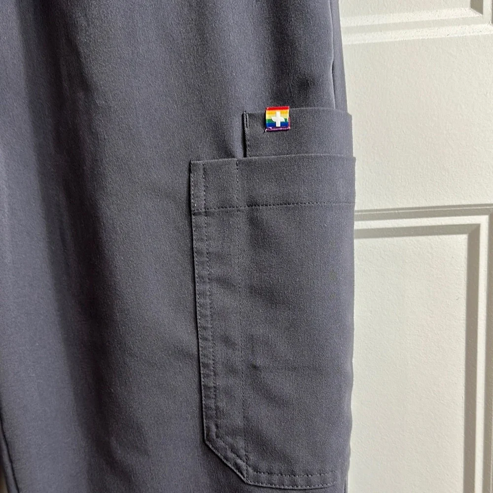 FIGS Charcoal Pride Zamola Tall Jogger Scrub Pants - Picture 3 of 5